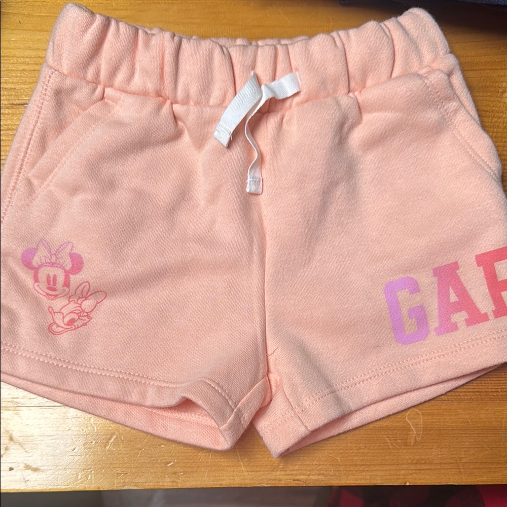Baby Gap Peach Toddler Girl Disney Character  Sweat Shorts